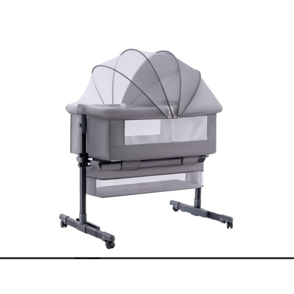 Детская кроватка приставная 0219/МК 3в1 с пеленальным столиком Light Grey ∙ Многофункциональная и удобная кроватка 0219/МК 3в1 для новорождённых