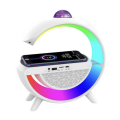 Настольная смарт лампа-ночник 3 в 1 RGB G2388 с беспроводной зарядкой ∙ Многофункциональный ночник Bluetooth колонка RGB 2388