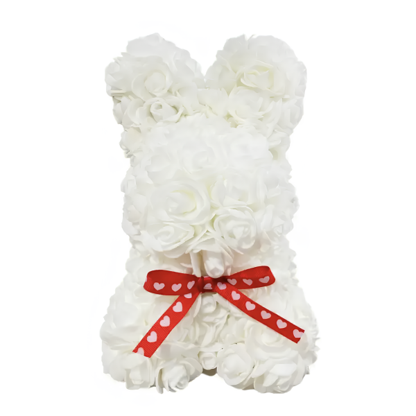 Подарок Зайчик из роз KR-21 для выражения любви ∙ Декоративный 3D зайчик KR-21 в подарочной коробке
