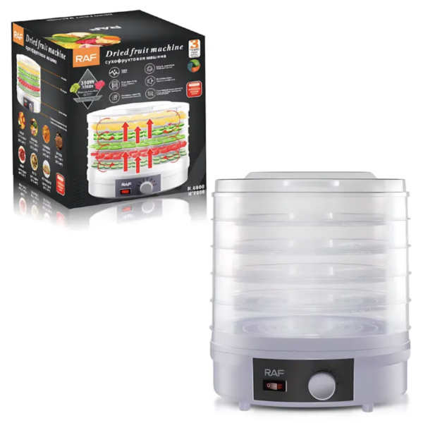 Дегидратор пищевой RAF R.6800 350 Вт для фруктов и овощей ∙ Электрическая сушка RAF R.6800 350