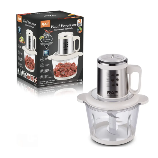 Блендер-измельчитель RAF R.7728 3 л 300 Вт для дома ∙ Мультифункциональный кухонный помощник измельчитель RAF R.7728