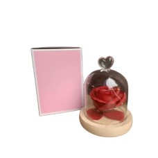 Бутон розы в колбе романтичный подарок ∙ Роза под куполом стильный декор