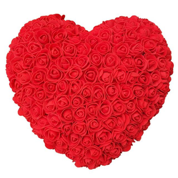 Подарок Сердце из роз KR-20 из искусственных роз ∙ Декоративный подарок KR-20 сердце из роз