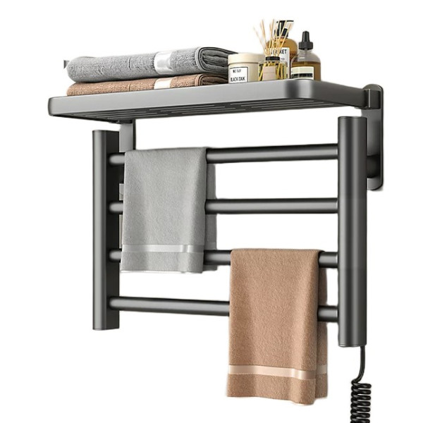 Полотенце-сушитель с полкой настенный GN-9402-G ∙ Электрический GN-9402-G полотенцесушитель для ванной