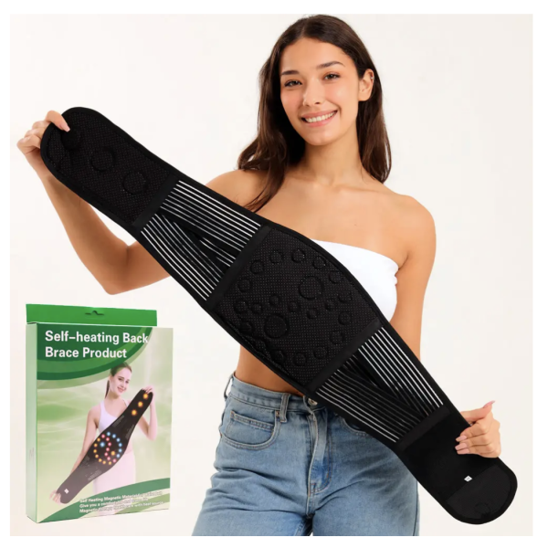 Турмалиновый пояс с самонагревом Self-Heating Back Brace для поддержка спины ∙ Ортопедический пояс Self-Heating Back Brace с 4 ребрами жесткости