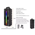 Колонка Bluetooth Wireless Speaker TTD-2806 яркая атмосфера для вечеринок ∙ Портативная колонка аккумуляторная USB Bluetooth с микрофоном 8,5
