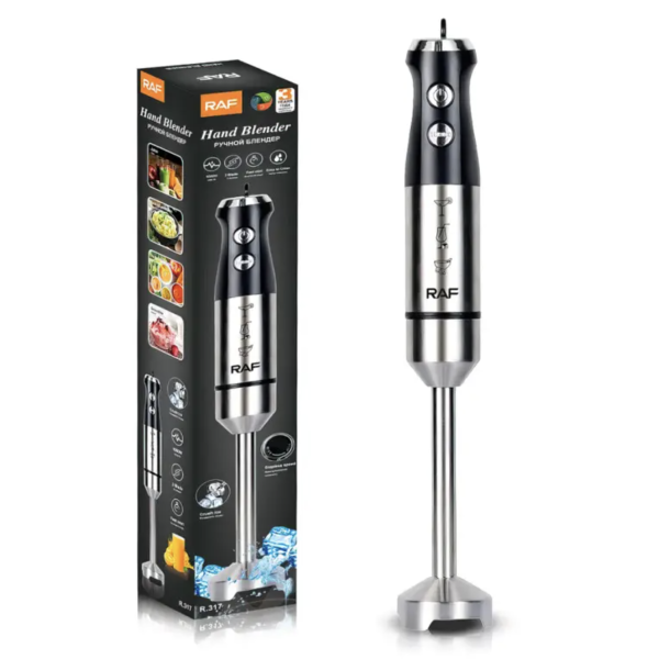 Погружной ручной блендер RAF R.317 с металлической ножкой ∙ Кухонный блендер-измельчитель RAF R.317