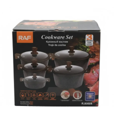 Набор кастрюль 5 в 1 RAF set r-80004 с антипригарным покрытием ∙ Кастрюли кухонные r-80004 - стиль и надежность в каждой детали