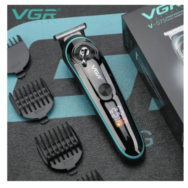 Профессиональный триммер для бороды и усов VGR V-075 ∙ Машинка VGR V-07 для стрижки волос и бороды