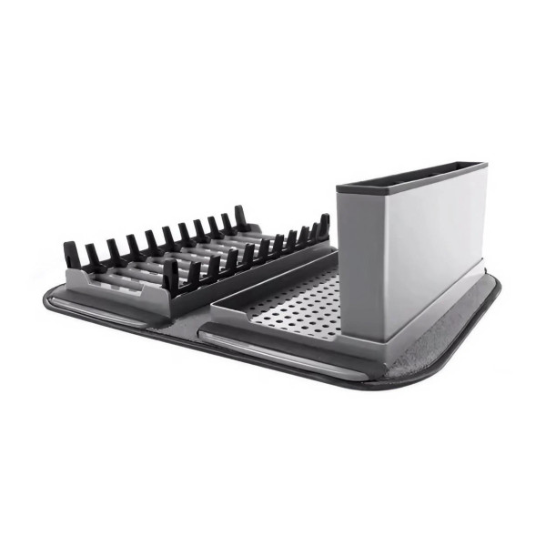 Сушилка для посуды с подставкой (41,5×33×13,5 см) • Кухонная сушилка с поддоном и микрофибровым ковриком