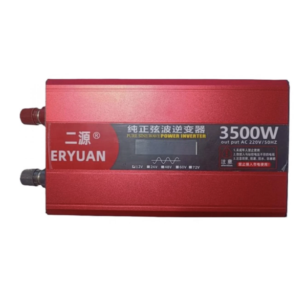 Инвертор для автомобильных аккумуляторов ERYUAN 12V → 220V 3500W ∙ Преобразователь напряжения инвертор с LCD дисплеем Eryuan 12-220V 3500W