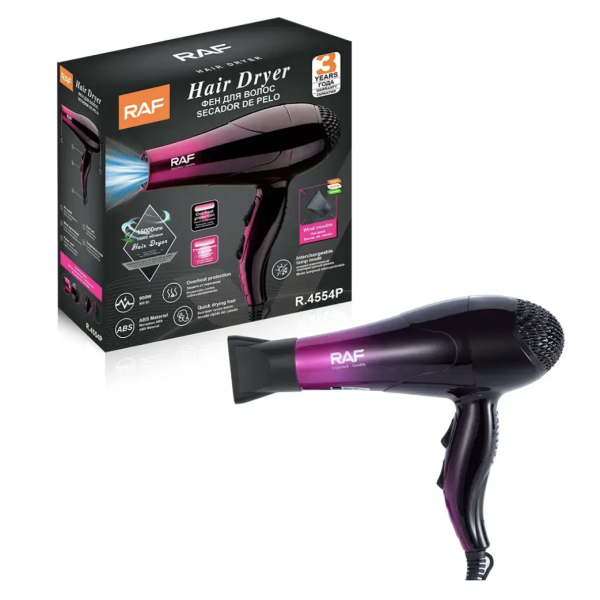 Фен для волос RAF R.4554 900 Вт быстрая и безопасная сушка волос ∙ Электрический фен RAF R.4554 для укладки волос