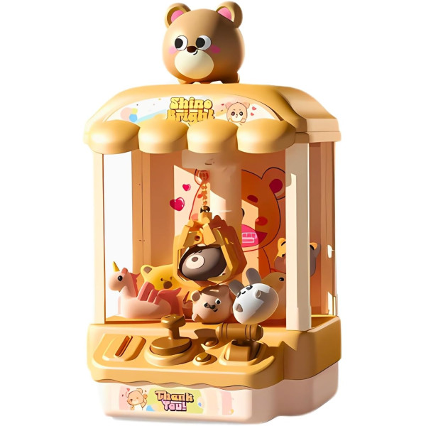 Детский игровой автомат с краном для ловли игрушек Медвежонок ∙ Призовой вендинговый автомат с игрушками Мишка