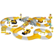 Автомобильный трек City Truck 2031 с гибким треком и машинками ∙ Детский автотрек City Truck на 255 деталей включает гибкий трек