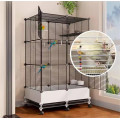 Клетка для птиц KP-84 металлическая передвижная для попугаев и канареек ∙ Просторная металлическая передвижная клетка KP-84 для птиц