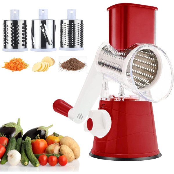 Овощерезка Tabletop Drum Grater Kitchen Master MINI 806 для кухни ∙ Компактная механическая тёрка Master MINI 806