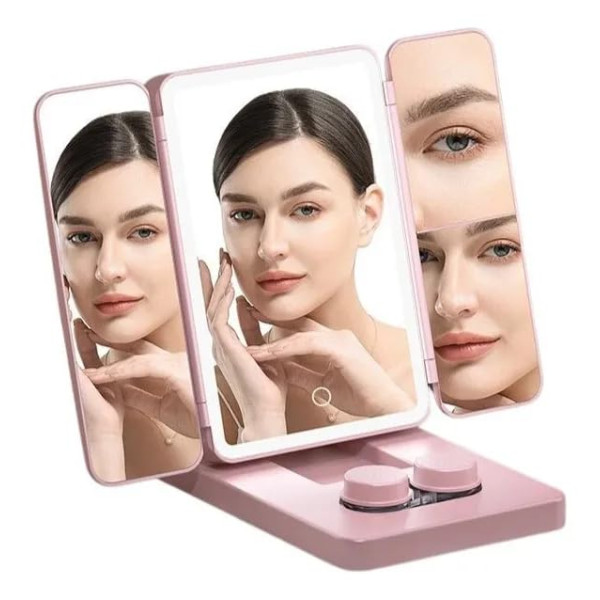 Зеркало CY113 тройное с LED-подсветкой ∙ Косметическое зеркало CY113 с отсеком для линз