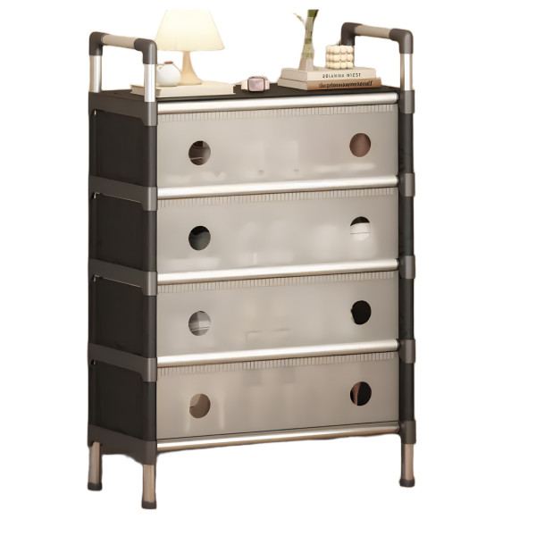 Полка/шкаф для обуви SKLM-33 компактное решение для хранения обуви ∙ Полка для обуви SKLM-33 с металлическим каркасом и ПВХ секциями