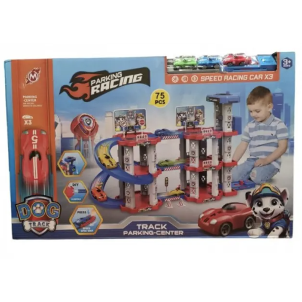 Игровая трасса-парковка Childrens Rail Car MH2006 для детей ∙ Игрушечный трек-парковка Childrens Rail Car MH2006 Щенячий патруль