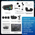 Беспроводная мотогарнитура Y10 с мягким микрофоном и Bluetooth 5.3 ∙ Универсальная мотогарнитура Y10 для шлема