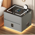 Смарт-прикроватная LED-тумба с беспроводной зарядкой, кодовым замком и Bluetooth ∙ Тумбочка QYJXF02 для дома
