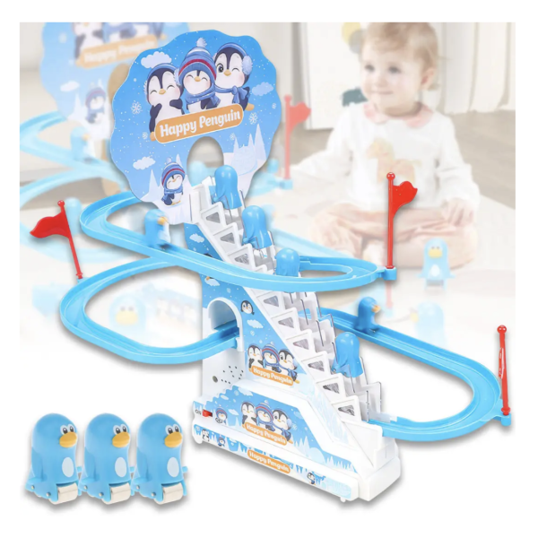 Трек мини пингвин Happy Penguin с музыкой для детей ∙ Интерактивная горка Happy Penguin с поющими пингвинами