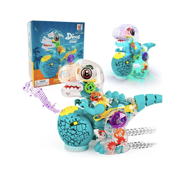 Танцующий динозавр Dinas Gear с музыкой и светом ∙ Интерактивная игрушка-динозавр Dinas Gear для детей