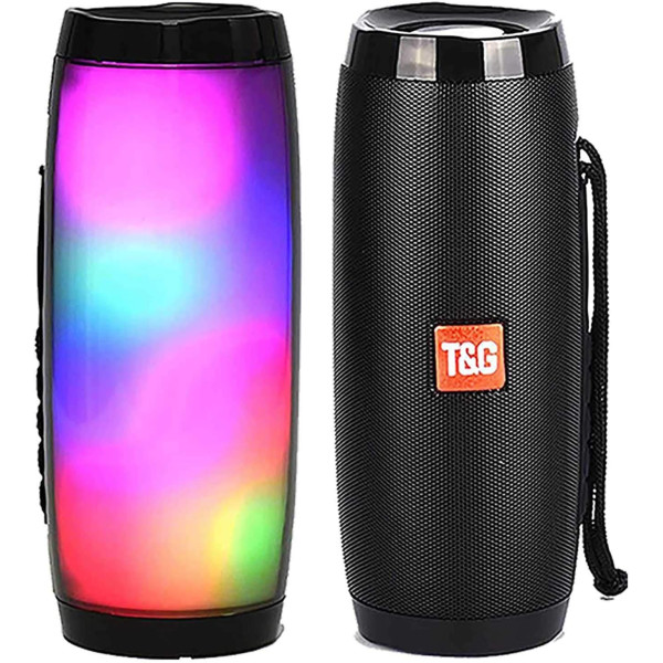 Вluetooth колонка влагостойкая TG-157 Pulse с разноцветной подсветкой ∙ Портативная Bluetooth-колонка T&G TG-157 для дома