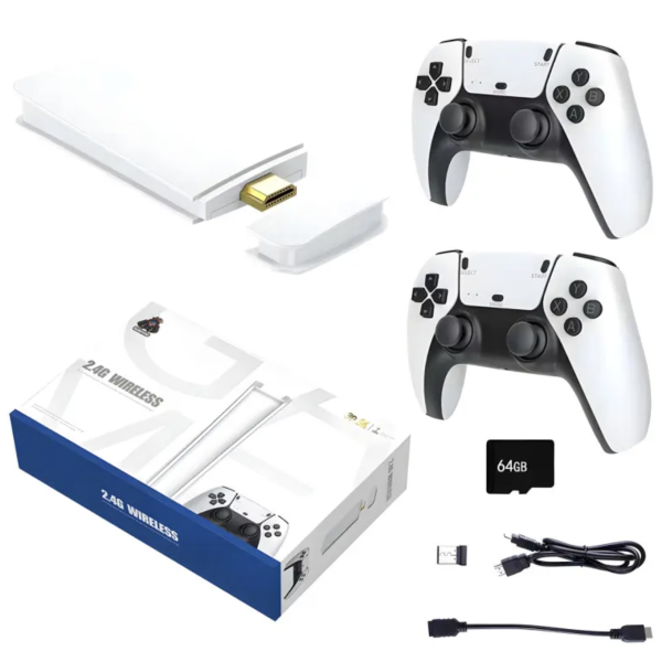 Игровая приставка HDMI M15 Game Stick 4K 64GB ∙ Миниконсоль M15 с 20 000 играми и беспроводными джойстиками