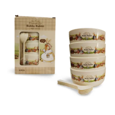 Детский набор посуды Bobby Rabbit 4 тарелки с ложечками ∙ Набор детских тарелок Bobby Rabbit Детский набор посуды Bobby Rabbit 4 тарелки с ложечками ∙ Набор детских тарелок Bobby Rabbit