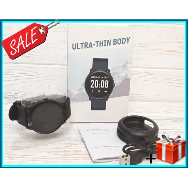 Умные часы Smart Watch KW19 с тонометром, электронные наручные часы Смарт Вач + подарок CG06 PR5