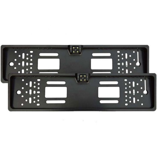 Камера заднего вида в авто номерной рамке с 4 LED подсветкой Black PR4