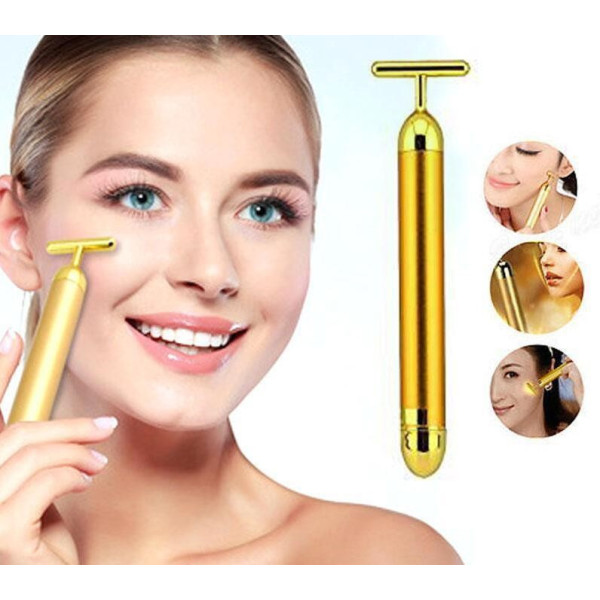 Ионный вибромассажер для лица Energy Beauty Bar REVOSKIN Gold | массажер для лица PR3