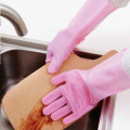 Силиконовые многофункциональные перчатки для мытья и чистки Magic Silicone Glov Розовый PR3
