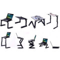Столик - подставка для ноутбука с активным охлаждением Laptop Table T8 стол-трансформер + 2 кулера