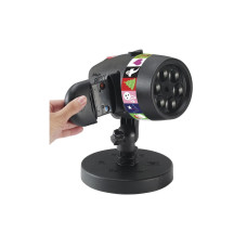 Уличный лазерный проектор со слайдами Christmas Star shower LED Slide show, 12 изображений слайдов