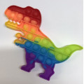 Антистресс игрушка POP IT сенсорная силиконовая бесконечная пупырка Поп Ит Push Up Bubble Popit Fidget Радужный Динозавр NEW