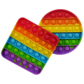 Антистресс игрушка POP IT сенсорная силиконовая бесконечная пупырка Поп Ит Push Up Bubble Popit Fidget Радужный Круг NEW