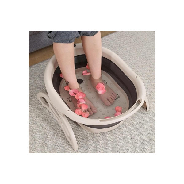 Складная массажная ванночка для ног Supretto / Ванная массажер для ног роликовый