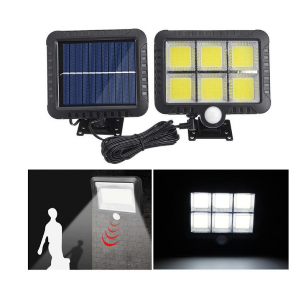 Уличный фонарь на солнечной батарее с датчиком движения и аккумулятором Split solar wall lamp / LED cветильник подвесной с креплением