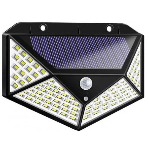 Уличный настенный светильник Lesko SH-100 на солнечной батарее с датчиком движения 100 LED диодов