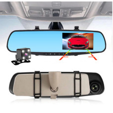 Видеорегистратор - зеркало Dvr L9000 Full HD Автомобильный регистратор с двумя камерами