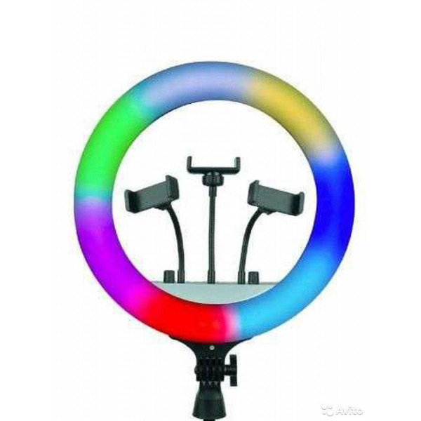 Кольцевая RGB селфи - лампа, 36 см ∙ Светодиодная лампа с пультом MJ36