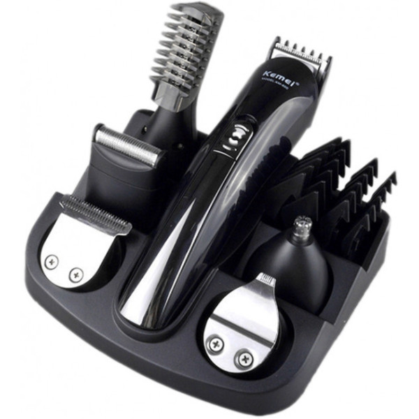 Машинка для стрижки Kemei KM-600 Унивсерсальный набор с триммером и насадками для носа, бровей, ушей