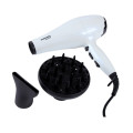 Фен Gemei GM-105 ∙ Домашний мощный фен с насадкой - дифуззор и концентратор, 2400 Вт ∙ Белый