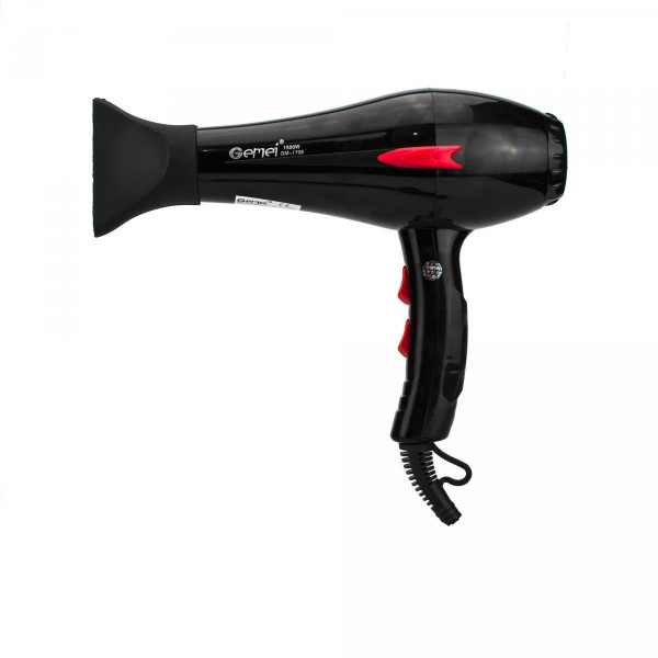 Профессиональный фен Gemei GM-1706 с насадкой - концентратором, 1500 Вт