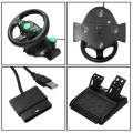 Джойстик руль игровой 3 В 1 Vibration Steering Wheel PS2/PS3/PC USB с виброотдачей/ Игровой спортивный руль