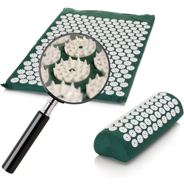 Акупунктурный массажный коврик с валиком-подушкой для головы