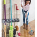 Держатель-органайзер для швабр Magic Broom Holder настенный подвесной | Универсальный Фиксатор швабры, метлы и щеток на 5 ячеек и 6 крючков