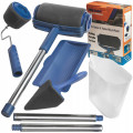 Набор малярных валиков PAINT ROLLER Универсальные валики для покраски помещений поверхностей, 2 шт. с емкостью для раскатки краски и шпателем